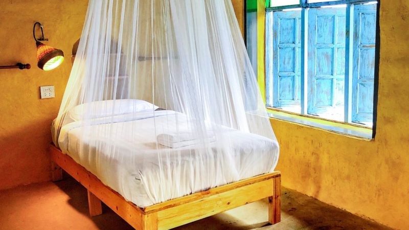 View of Dorm Bed Next to Window