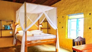 Inside View of Queen Room Bed