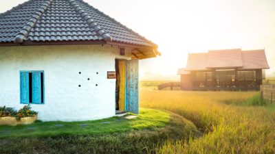 Shared round House Accommodation at Sunset