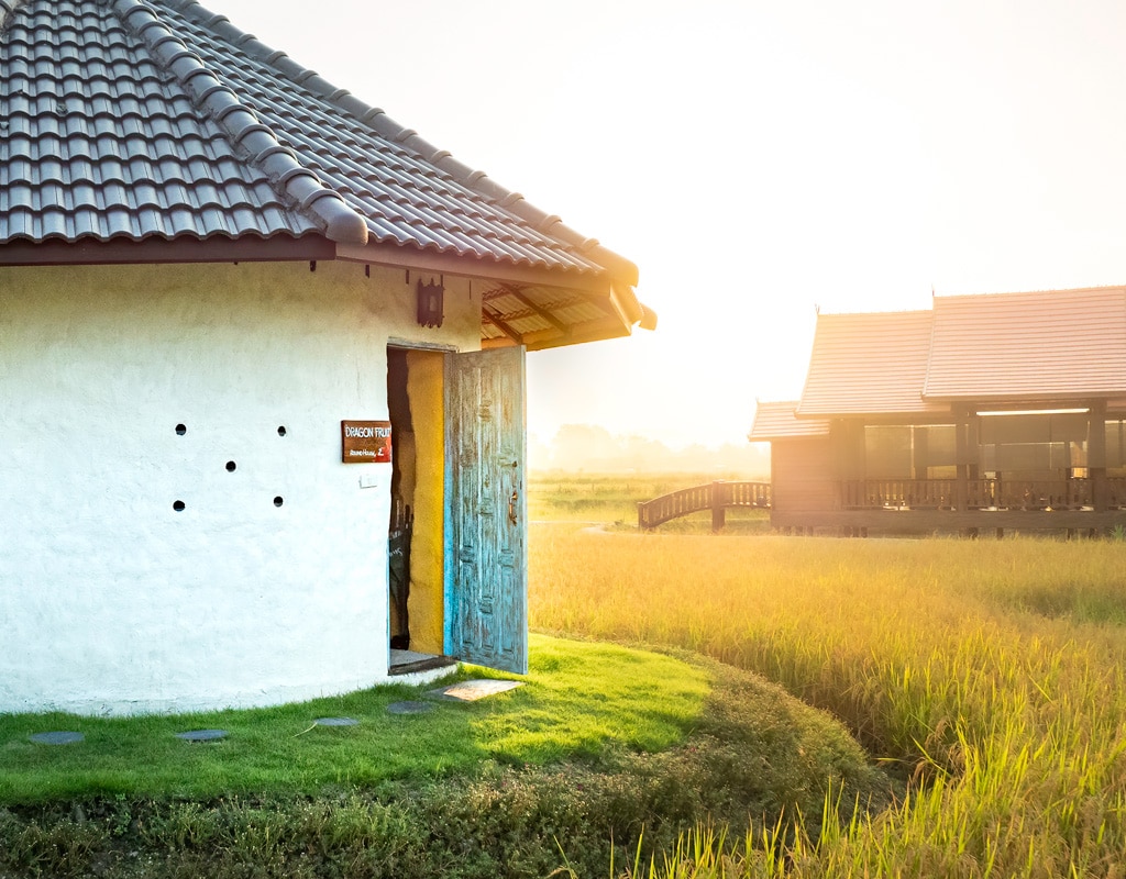 Shared Round House Accommodation at Our Yoga Retreat Center in Chiang Mai